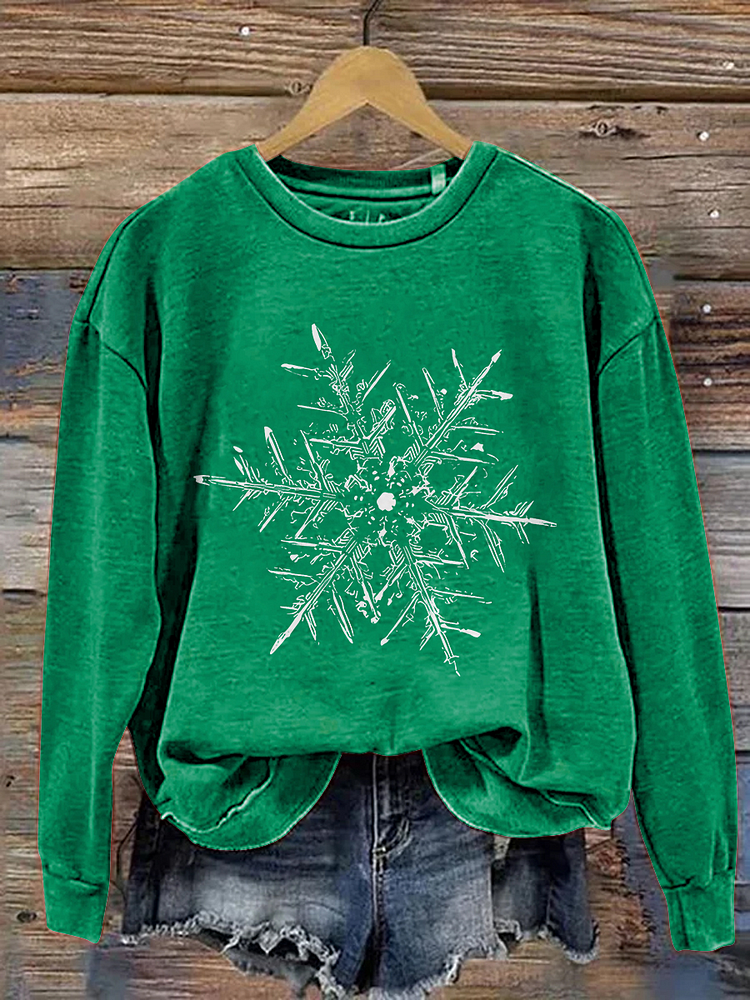 Women's Christmas Pattern Neck Sweatshirt