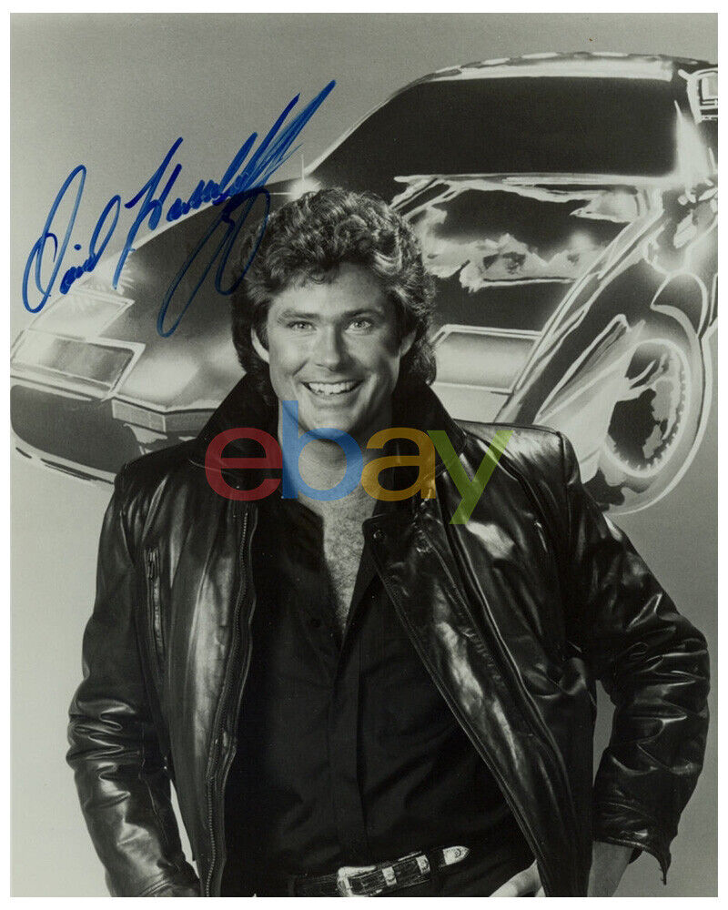 David Hasselhoff Signed 8x10 Night Rider Photo Poster painting reprint