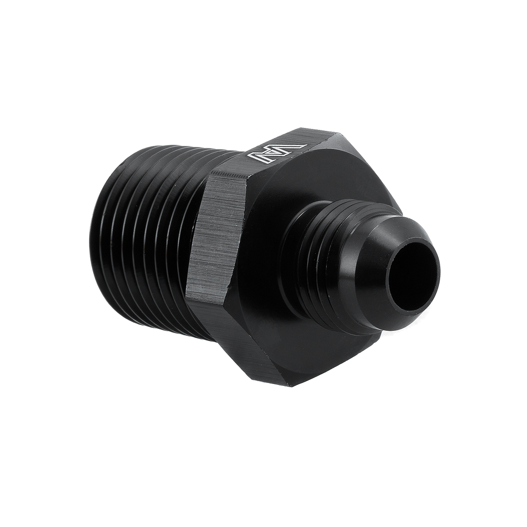 Alloyworks Straight Adapter 6AN to 1/2 NPT Fitting For Fuel/Oil Hose Bare Aluminum