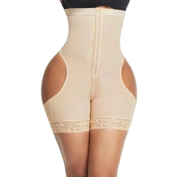 Women Shaperwear High Waist Hollow Out Breathable Hip Lift Shorts Panty Body Shaper Shapewear Shorts for Ladies New Fashion 2021