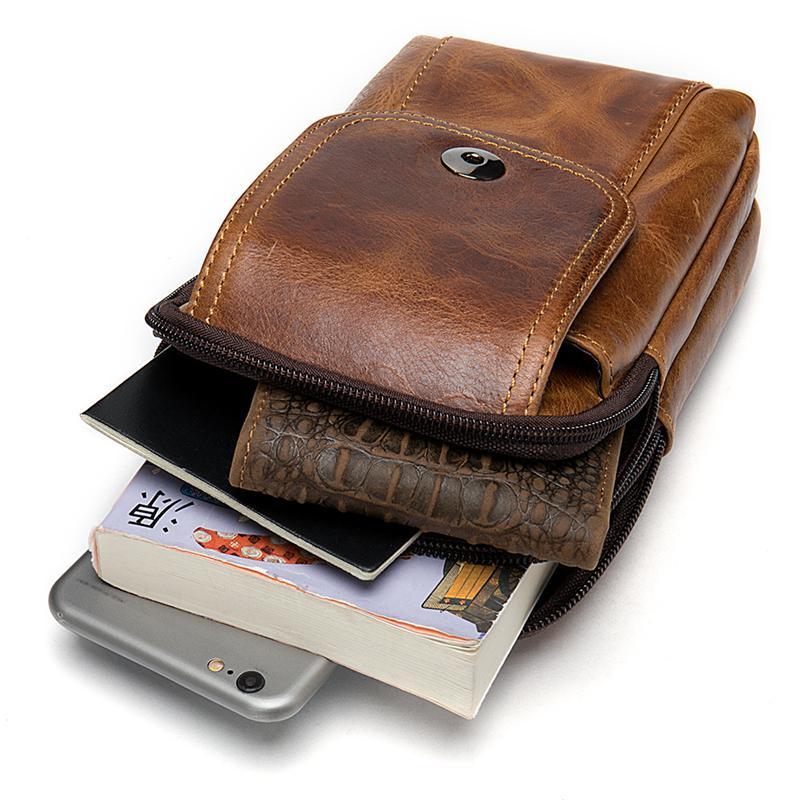 Retro Leather Crossbody Packs Waist Bag Shoulder Bags For Men