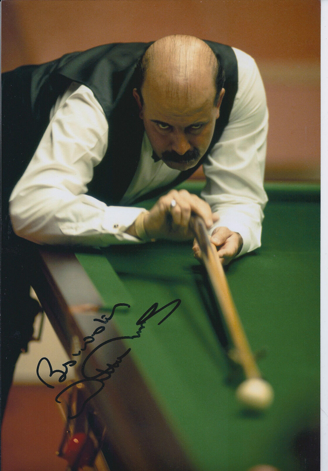 Willie THORNE SIGNED 12x8 Photo Poster painting Autograph COA AFTAL SNOOKER Mr Maximum Genuine