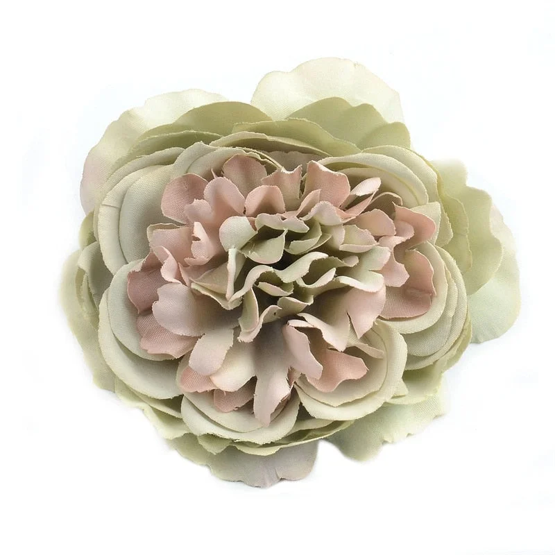 50/100pcs 8cm Large Peony Artificial Silk Flower Head For Wedding Party Decoration Diy Scrapbooking Christmas Items Fake Flowers