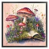 Mushrooms And Books - 11CT Stamped Cross Stitch 50*50cm/19.69*19.69in
