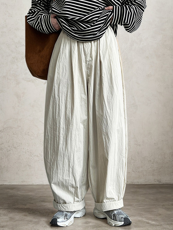 High Waist Straight Cut Loose Casual Wide Leg Pants