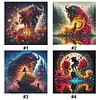 Beauty and Beast Full 14CT 2 Strands DIY Stamped Cross Stitch Kits for Beginners Adults Home Wall Decor Cross Stitch Art and Crafts Kits 40x40cm tapestrymarket