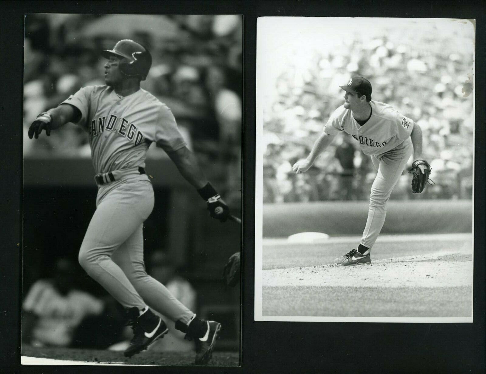 San Diego Padres LOT of SEVEN Press Original Photo Poster paintings Gary Sheffield Andy Benes