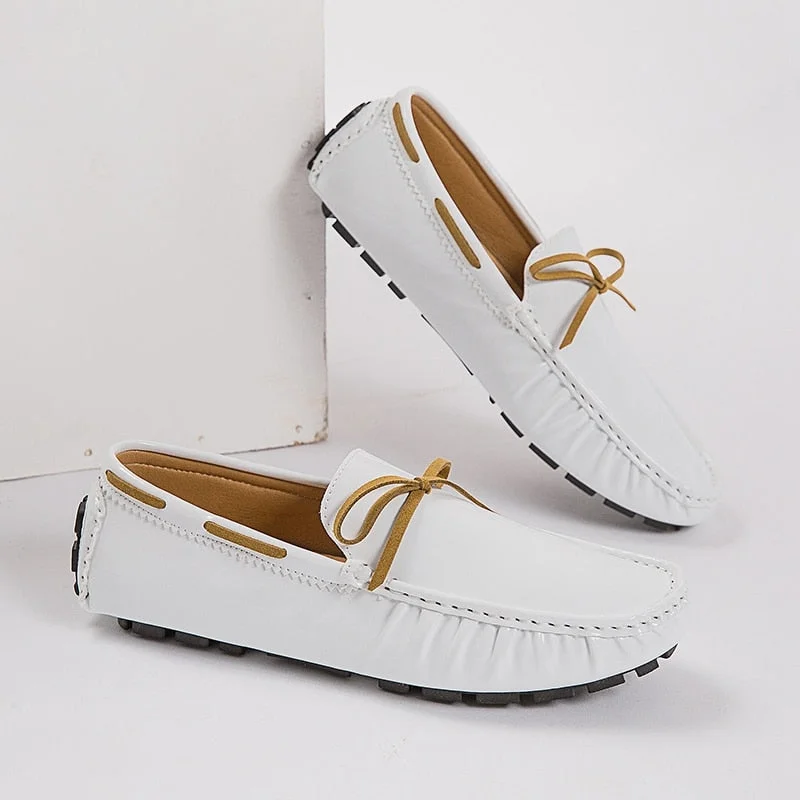 YRZL Leather Shoes Men Loafers Shoes 2021 Summer Fashion Shoes Men High Quality Leather Man Classic Comfy Casual Men Shoes