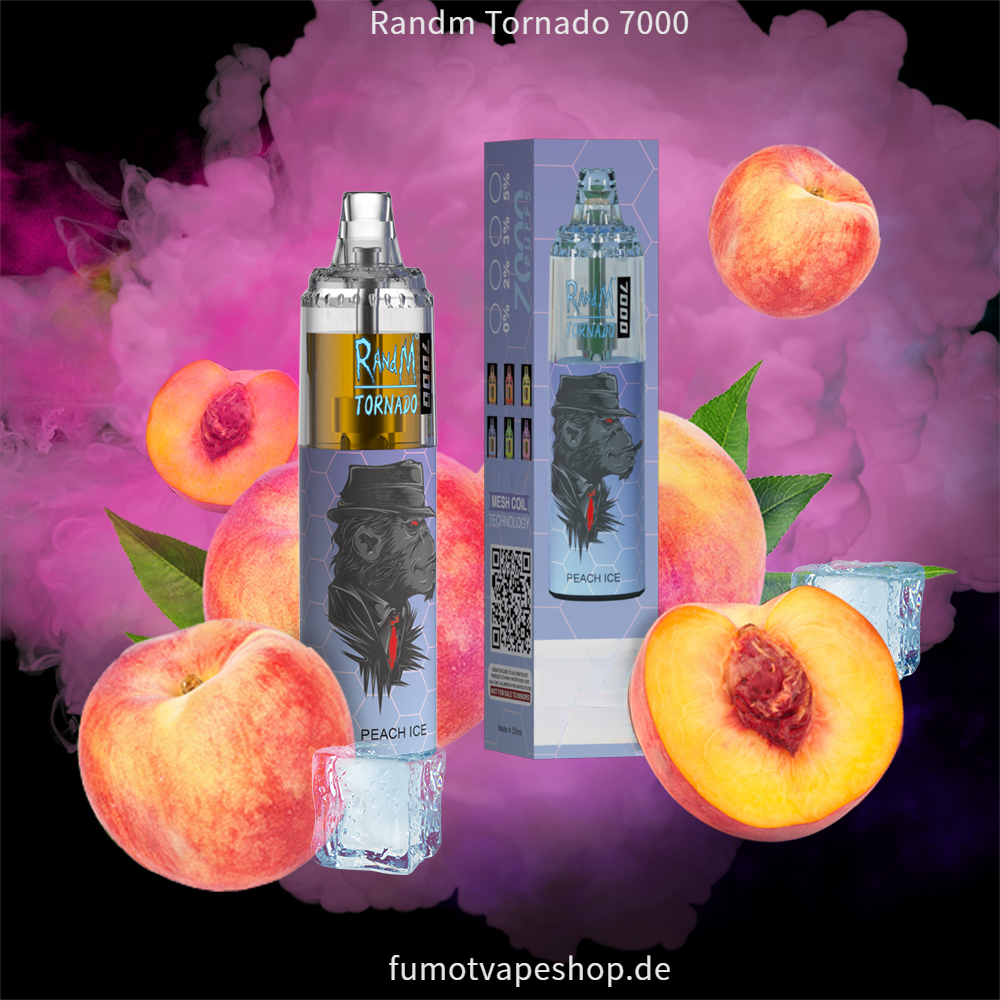 Randm Tornado 7000 PFIRSICH-EIS  fumotvapeshop