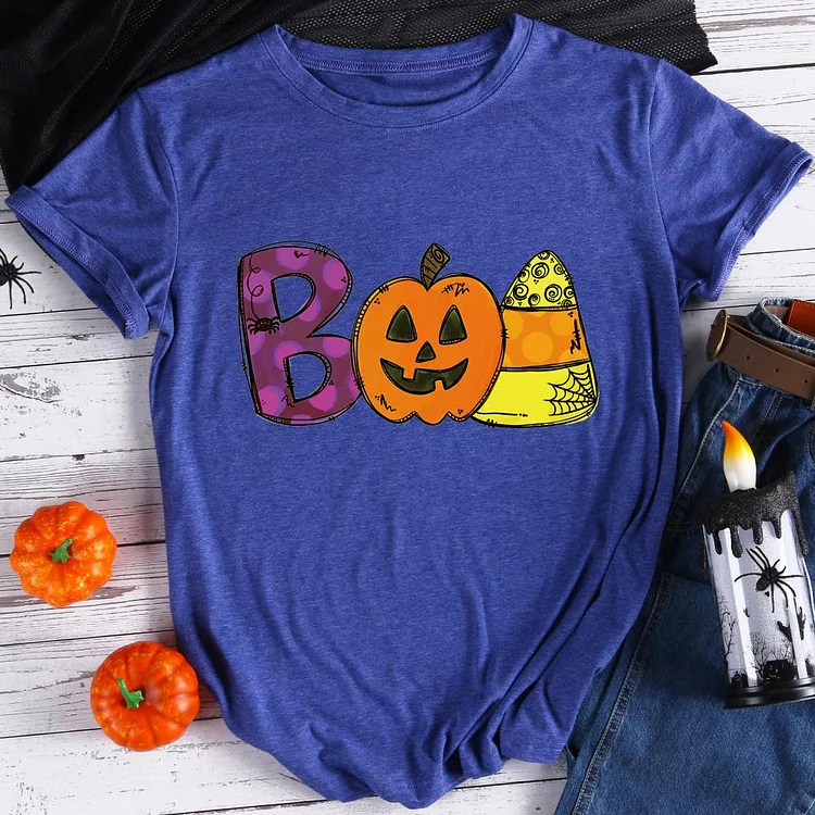 Boo Pumpkin Head  T-Shirt Tee-08061