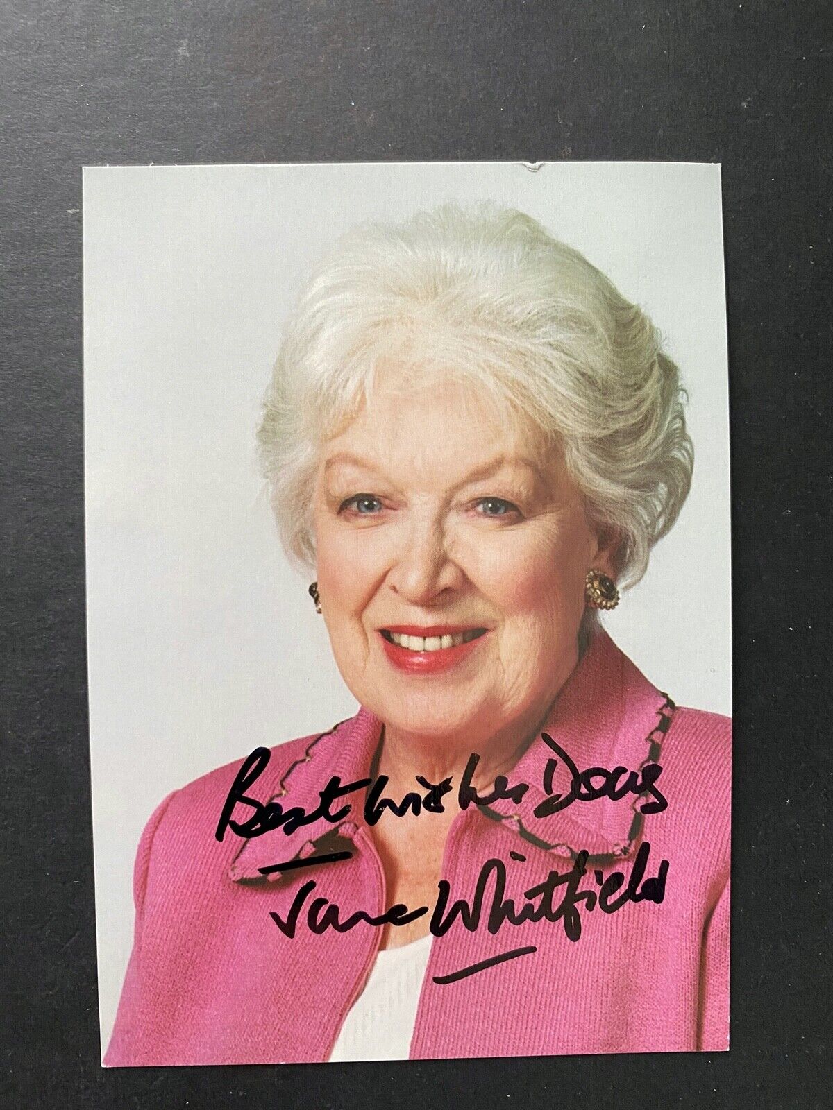 JUNE WHITFIELD - CARRY ON FILM ACTRESS - SUPERB SIGNED Photo Poster paintingGRAPH