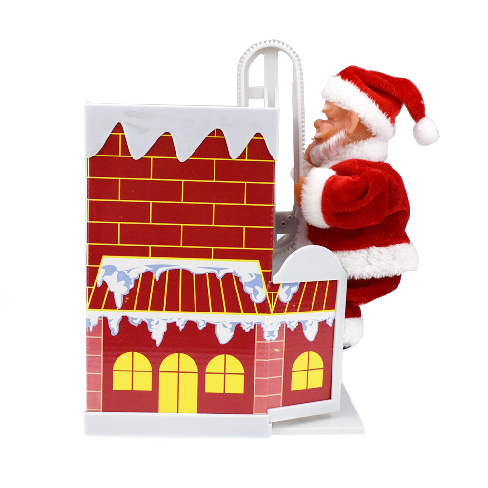 

Electric Santa Claus Climbing The Chimney Christmas Ornament Toy Home Decor, 501 Original
