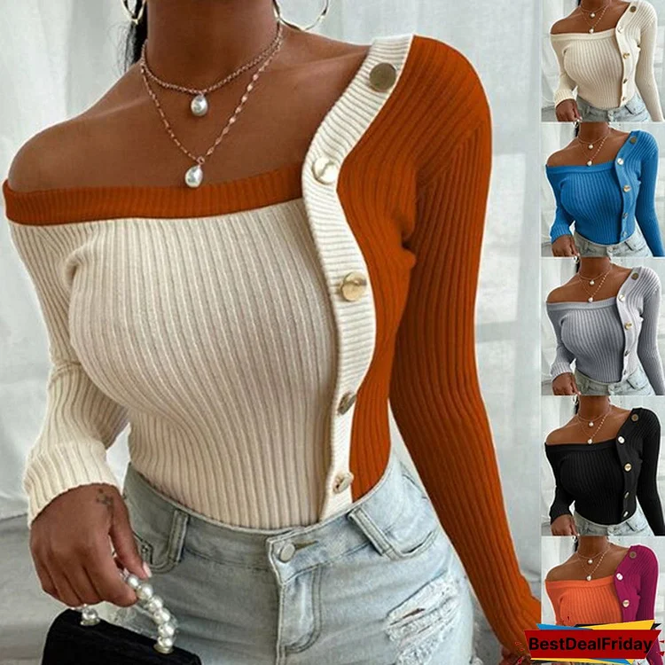 Autumn and Winter Women Fashion Long Sleeve Knit Top Casual Knitwear Plus Size Bottoming Sweater Blouse