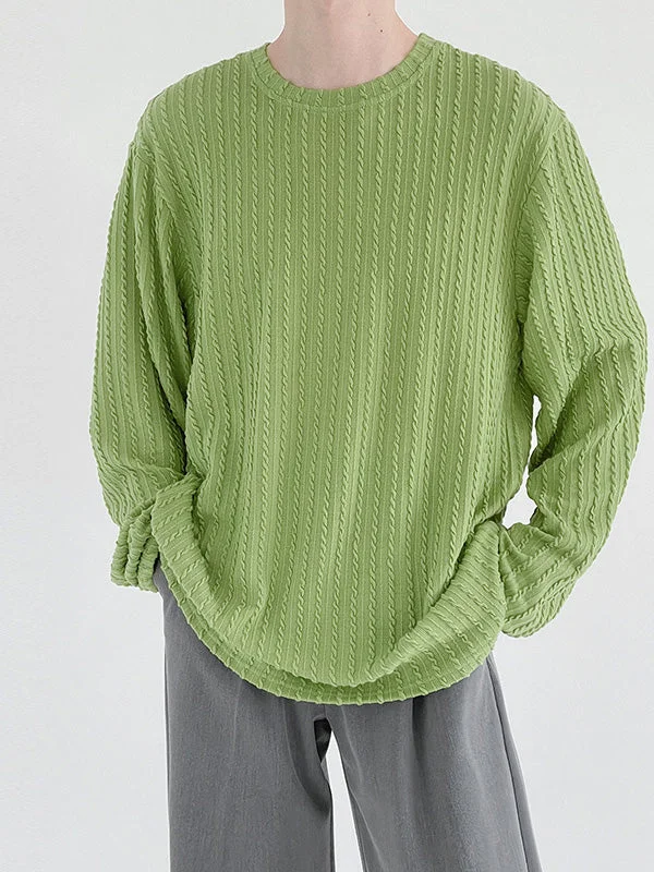 Aonga - Mens Three-dimensional Pattern Long-sleeved T-ShirtsI