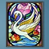 Diamond Painting -DIY Round Partial AB Drill Animal Stained Glass（45x55cm）