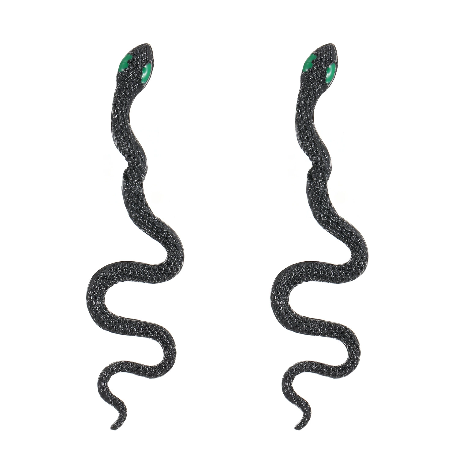 Detachable Curved Snake Zirconia Stud Earrings