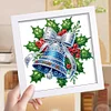 5D DIY Partial Special Shaped Drill Diamond Painting Xmas Bell Decor With Frame Kit 18x18cm