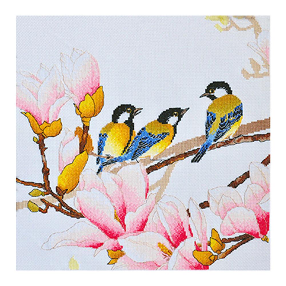 

Flower Birds - 11CT Stamped Cross Stitch - 49*49CM, 501 Original