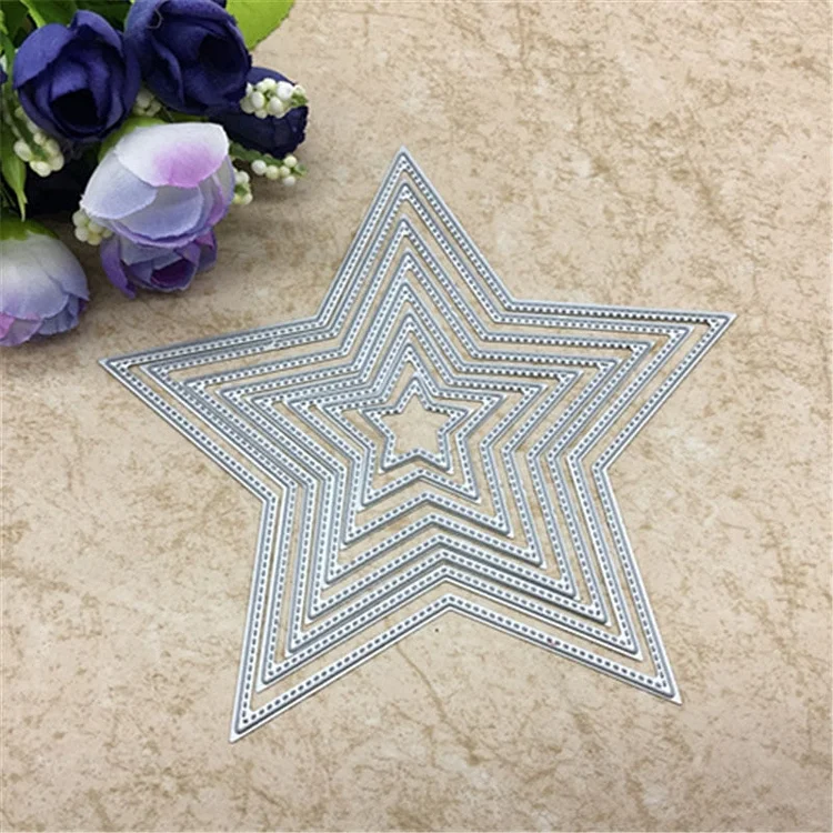 8pcs Basic Stars Cutting Dies Carbon steel Metal Cutting Dies Scrapbooking Decorative Paper Cards Template