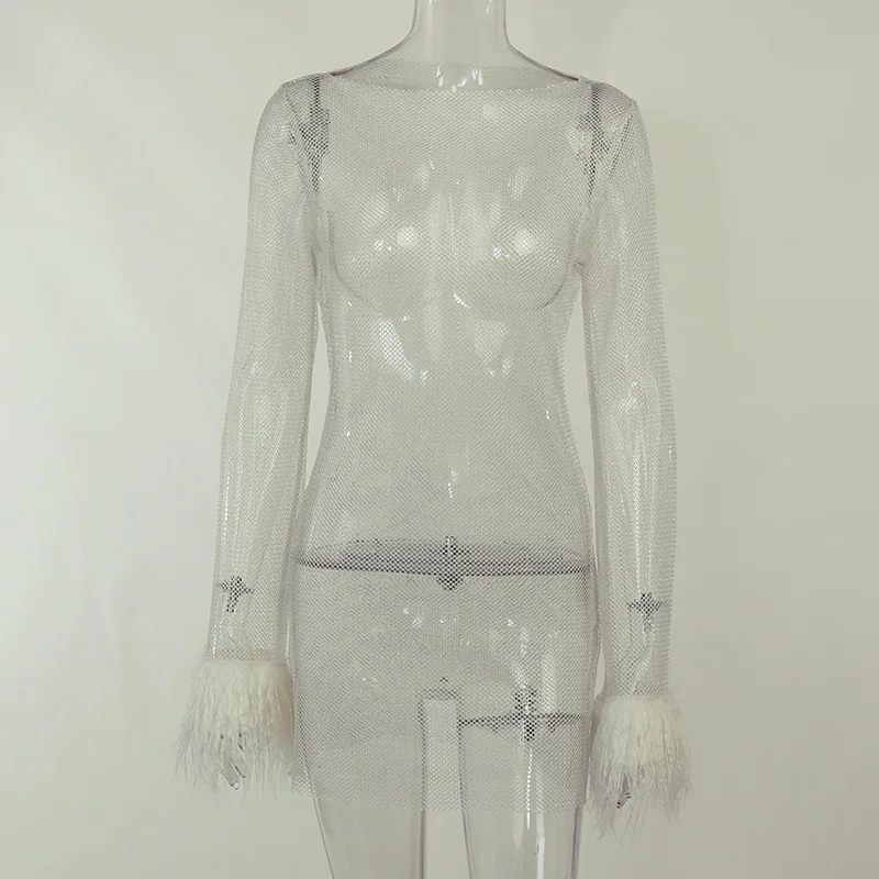 Uveng Uveng Hair Fine Flash Mesh Gauze Dress New Perspective Fashion Trend Sexy Women's Dress