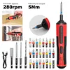 Electric Screwdriver Set LED Light Automatic Screwdriver for Furniture Gaming PC