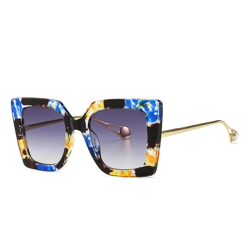 European And American Retro Sunglasses Cat Eye Big Frame Sunglasses Trend