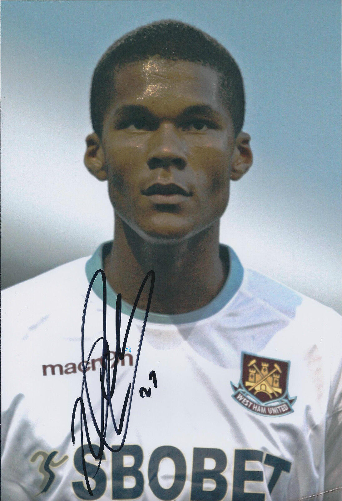 Jordan SPENCE SIGNED COA Autograph 12x8 Photo Poster painting AFTAL West Ham United Authentic