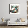 (Stamped/Counted) Retro Floral Sewing Machine - 14CT/18CT Cross Stitch 40*40cm/15.75*15.75in