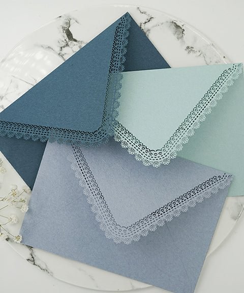 9 Pcs Premium Cutout Lace Trim Envelope Set