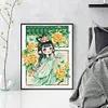 【Limited Stock Sale】Peony Girl-14CT Stamped Cross Stitch Egyptian Cotton 49*59cm/19.29*23.23in tapestrymarket