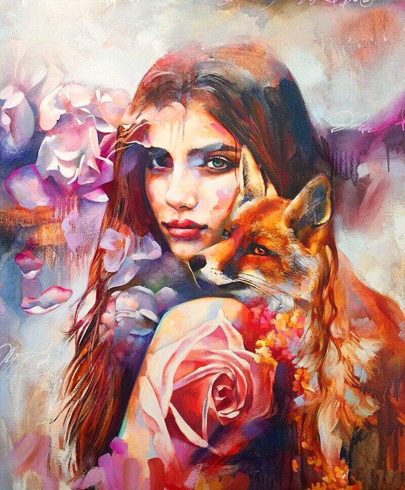 

Fox Woman – People Paint By Numbers - 40*50CM, 501 Original