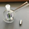 10# Female Joint Mini Glass Globe Bubbler with SS adapter