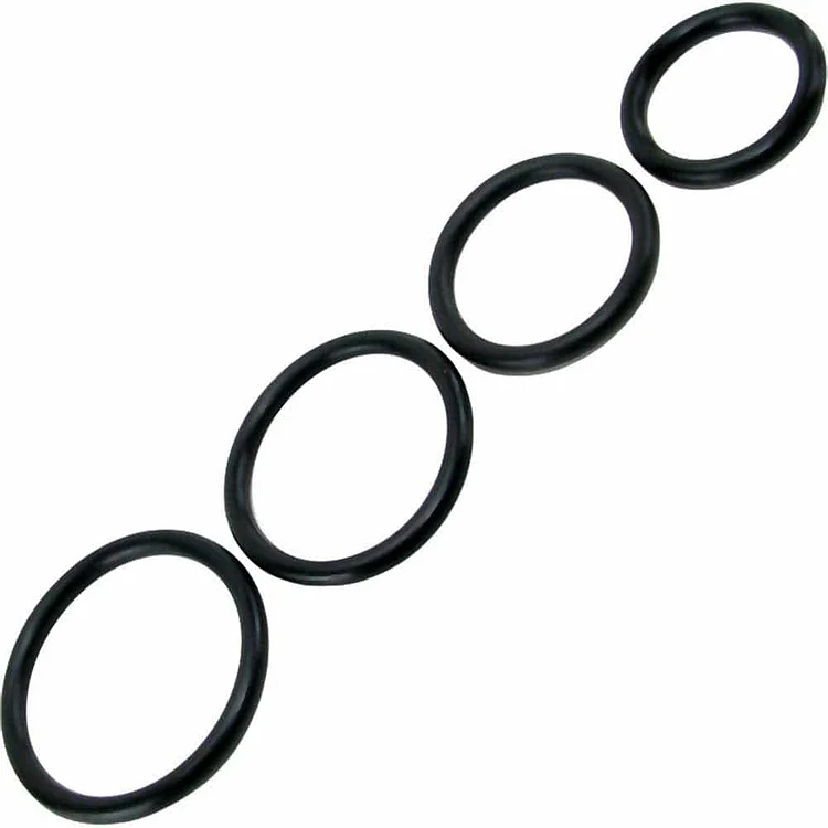 Pornhint Sportsheets Rubber Rings 4 Pack Black