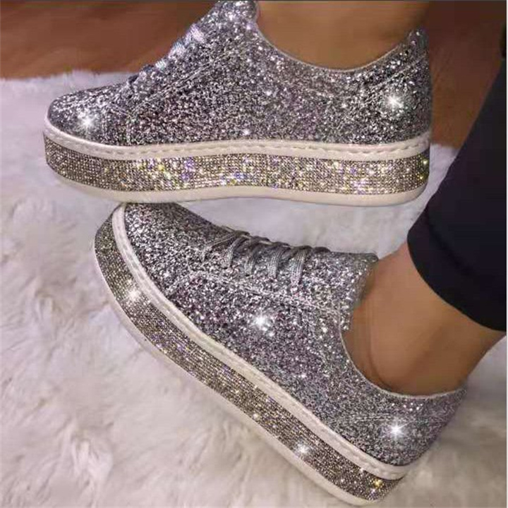Women's Platform Glitter Sneakers