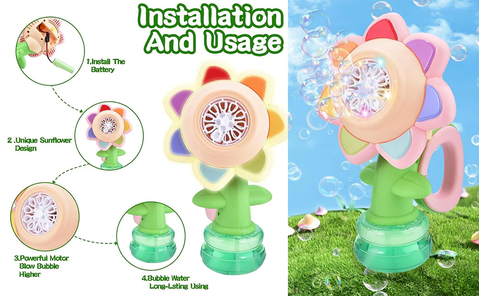 Flower Bubble Machine for Bath