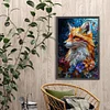 (40*60cm)Flower Fox - Full Round Drill Diamond Painting