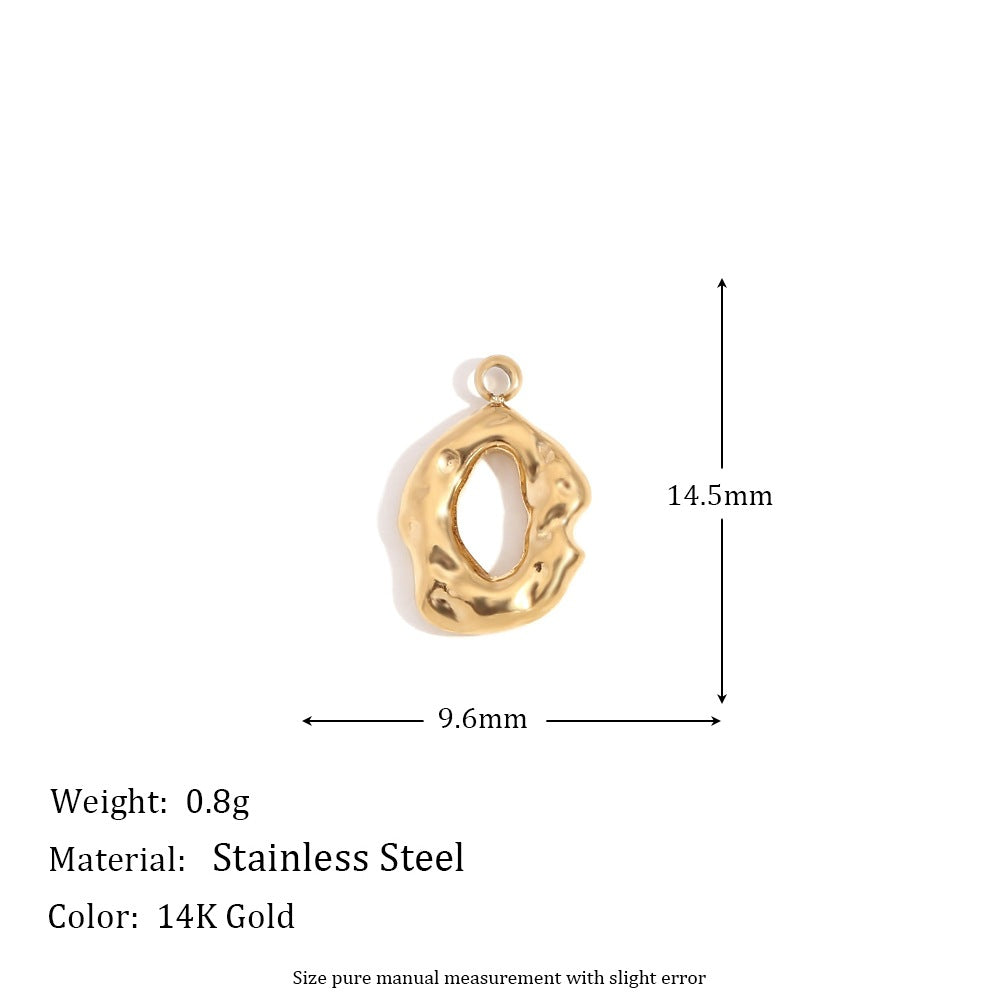 5 Pieces Fashion Irregular Heart Stainless Steel 18K Gold Plated Jewelry Making