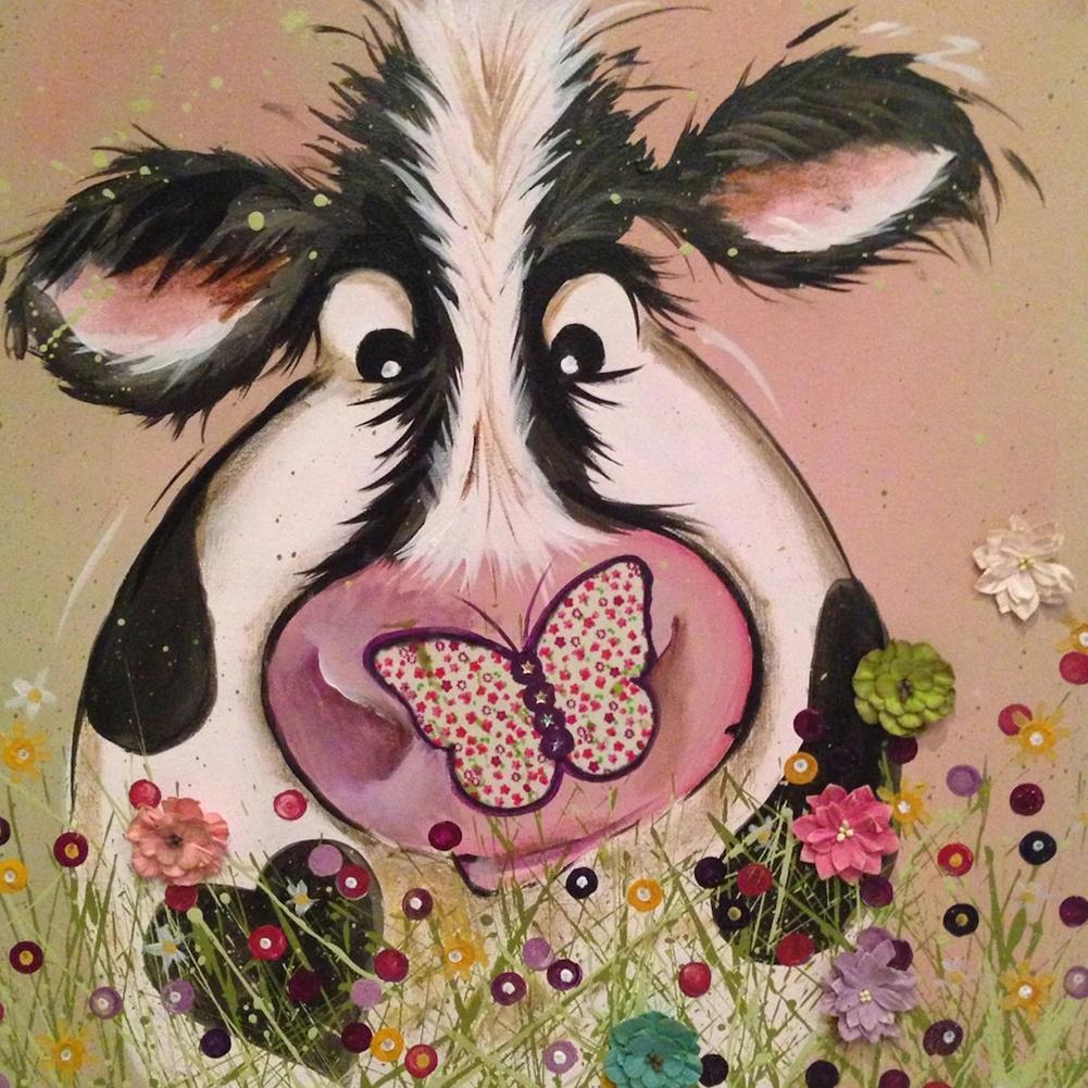 

Cow - Round Drill Diamond Painting - 30*30CM, 501 Original