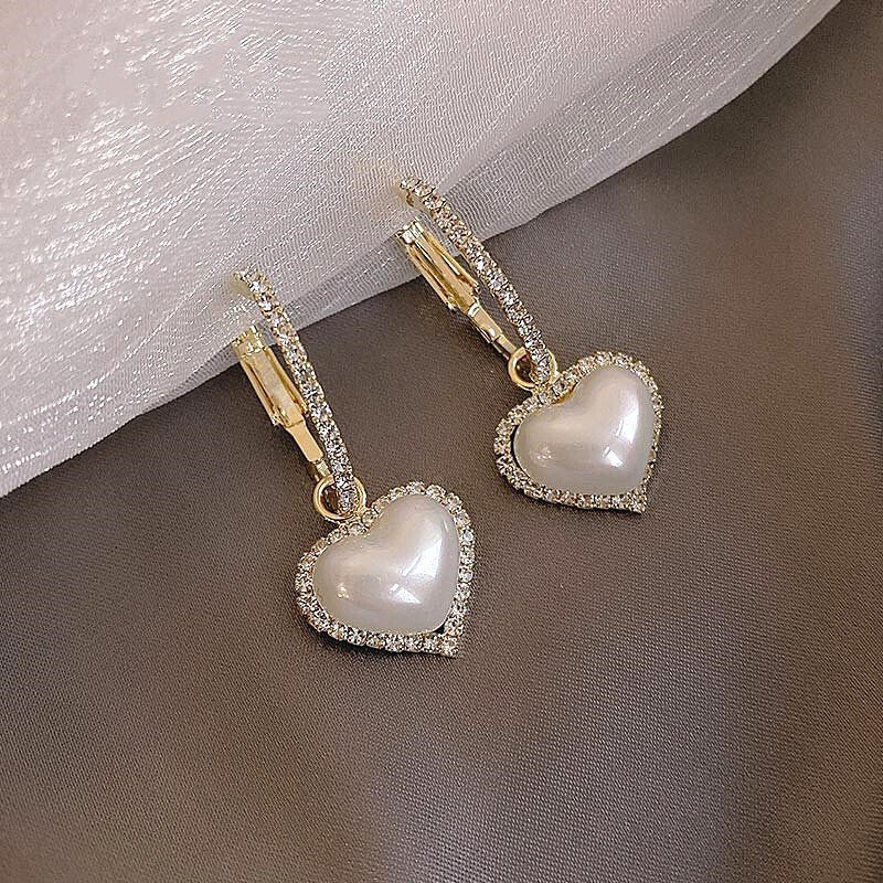 Love pearl earrings