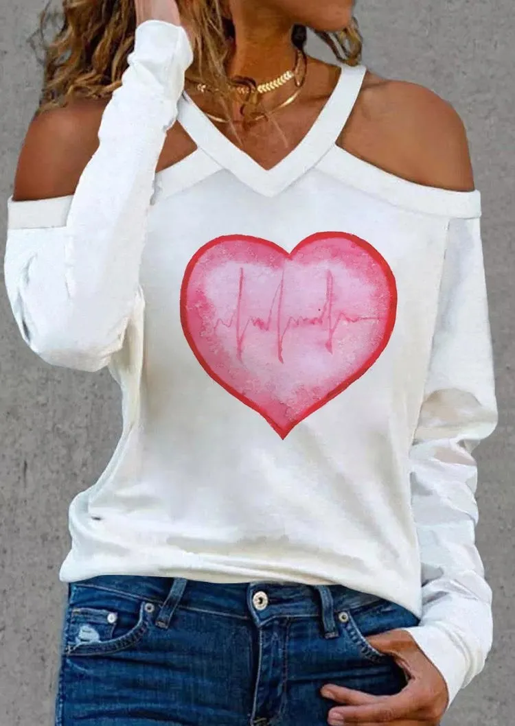 Red Chenked And Heart Printed Shirt