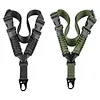 50PCS Nylon American-Style Braided Paracord Strap with Metal Buckle Vertical Single Point Gun Sling Shoulder Strap Woven Diagonal Single-Point Straps Ropes for Outdoors Training Mountaineering