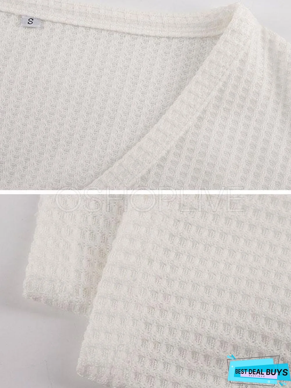 Camouflage Stitching V-Neck Knit Sweater