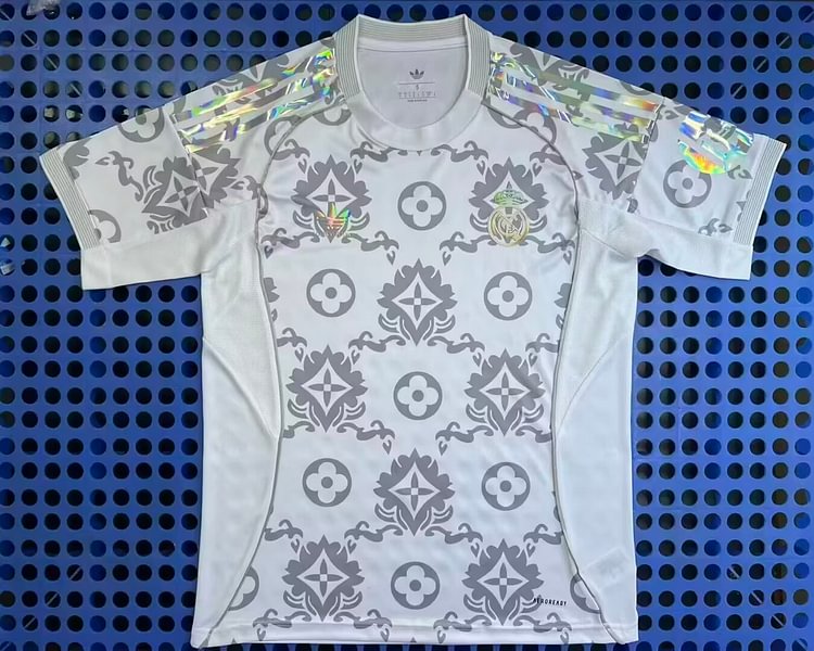 2025-26 Real Madrid Louis Vuitton co-branded silver-white jersey - fan edition