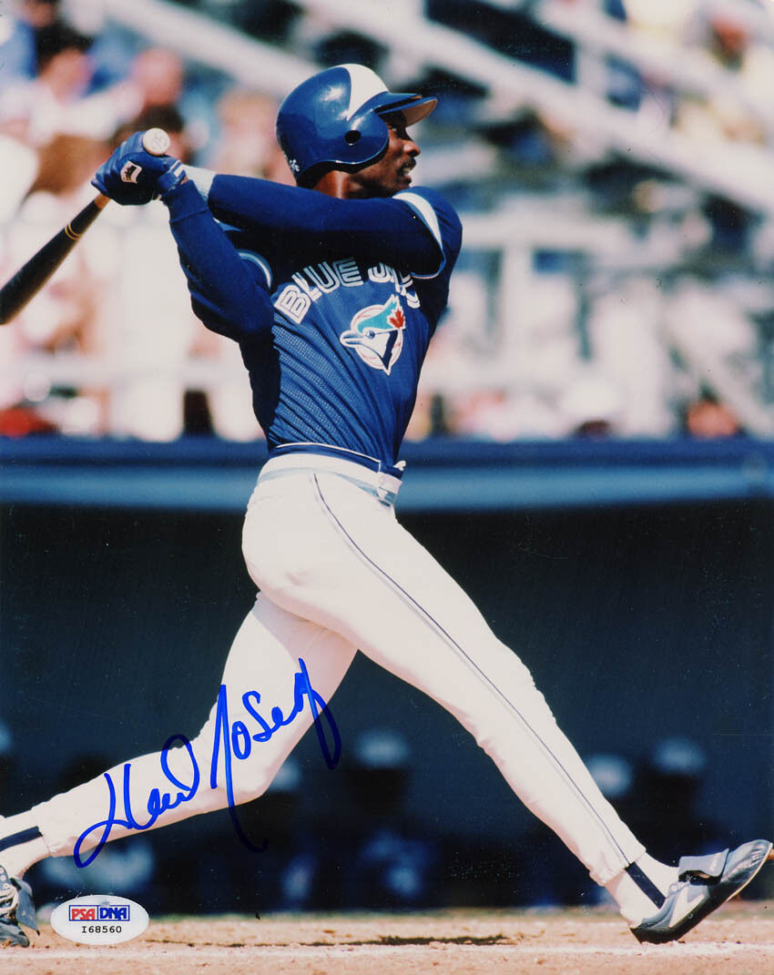 Lloyd Moseby SIGNED 8x10 Photo Poster painting Toronto Blue Jays PSA/DNA AUTOGRAPHED