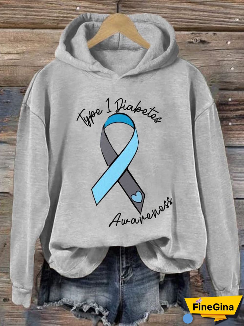 Women's Diabetes Awareness Long Sleeve Hoodie