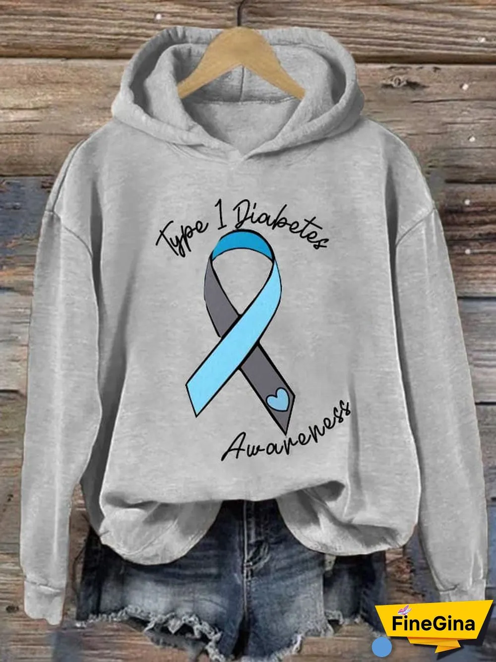 Women's Diabetes Awareness Long Sleeve Hoodie