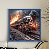 Skeleton Train-11CT Stamped Cross Stitch 40*40cm/15.75*15.75in