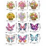12PCS DIY Diamond Art Refrigerator Sticker for Decor (Flower Basket)