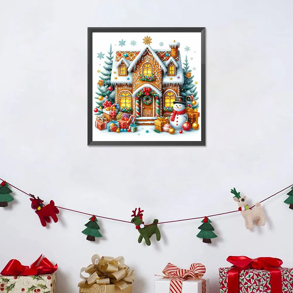 Diamond Painting - Full Round Drill - Christmas House(Canvas|40*40cm)