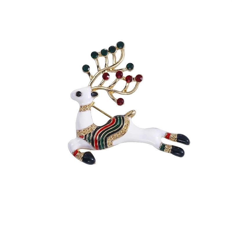 Fashion Pin Christmas Tree Alloy Plating Rhinestones Women’S Brooches